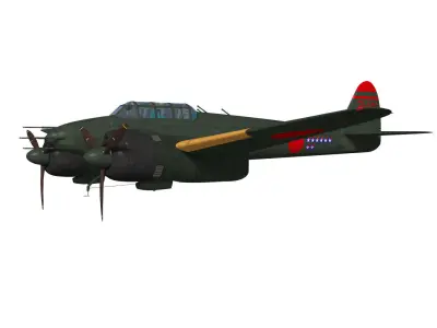 Nakajima J1N Gekko Type11kou 3D model