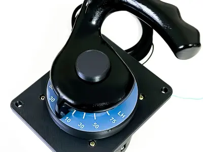 Nosewheel Tiller Steering Airbus Complete 3D print model