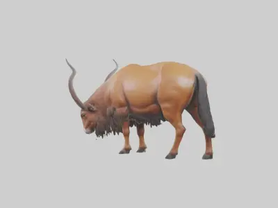 Bokhara Markhor grazing model 3D model