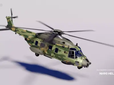 NH90 Tactical Helicopter 3D model