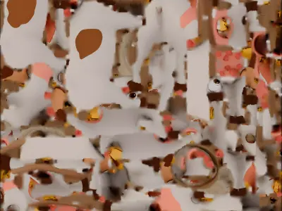 Cartoon Cow 3D Model Farm Animal Character Low-poly 3D model