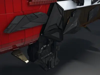 Space cargo ship 3D model buy