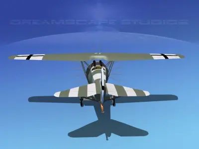 Fokker DVIII V02 3D model