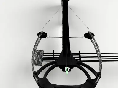 Crossbow with scope 3D model