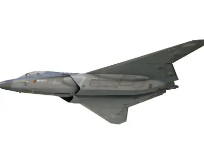 AVIC SAC J-50 J50 carrier-based fighter aircraft of Chinese Navy Low-poly 3D model