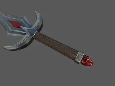 Greatsword sword Low-poly 3D model