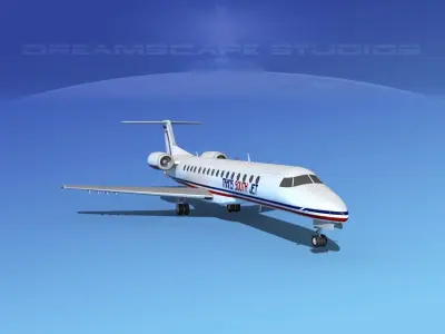 Embraer ERJ-140 Trans South Jet 3D model