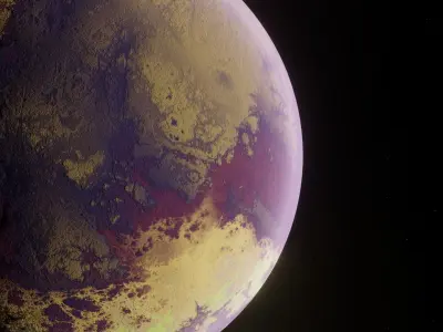 Planet Space Ready to game  Low-poly 3D model 3