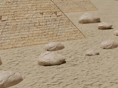 egitto piramidi rocce egypt pyramids rocks 3D model