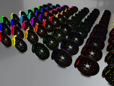 Wilwood 6 piston carbon breaks 80 colors 3D model