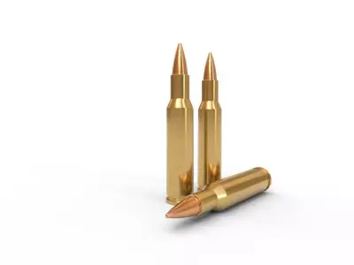 222 Remington Ammo Low-poly 3D model