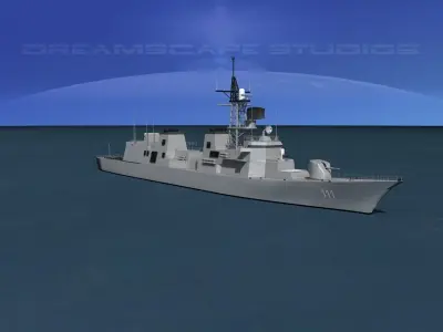 Takanami Class Destroyer Onami 3D model