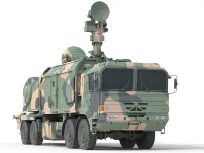 Self-propelled anti-aircraft gun LD 2000  Low-poly 3D model