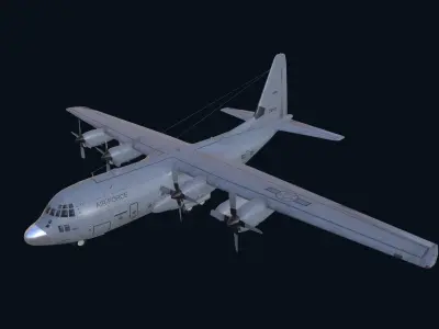 Asset - Army - Aircraft C 130 Low-poly 3D model