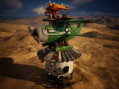 Old School Crash Bandicoot-themed 3D Environment Low-poly 3D model