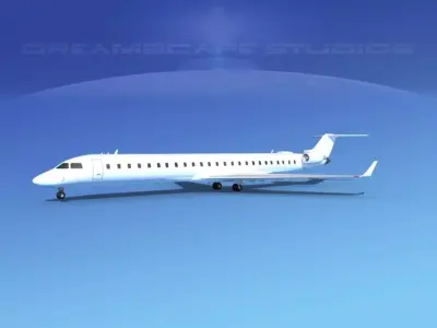Bombardier CRJ1000 Unmarked 2 3D model
