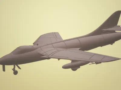 HAWKER HUNTER GA-11 1-72 SCALE HIGHLY DETAILED MODEL 3D print model