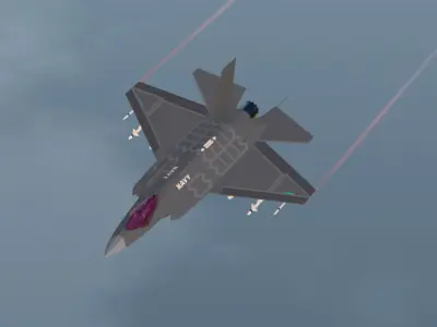 F-35 Lightning II 3D CGI Model Low-poly 3D model