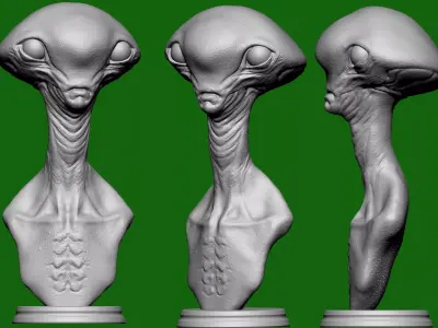 alien figurine 3D print model