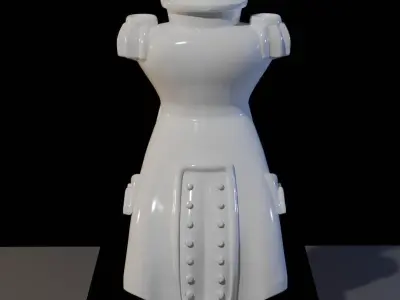 King stylized military uniform XVII-XVIII  3D model