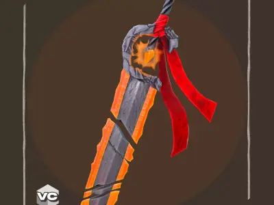 Phoenix Sword - Game Ready -  Low-poly 3D model