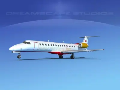 Embraer ERJ-140 New Mexico Jet 3D model