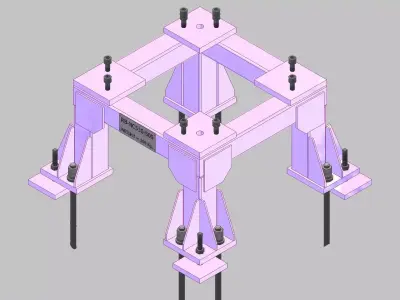 26395-Base for robot NACHI-NC510-Hight 500 3D model