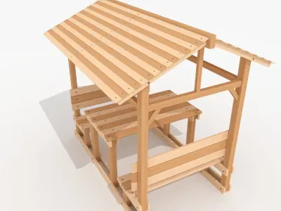 Picnic Table Free 3D model get