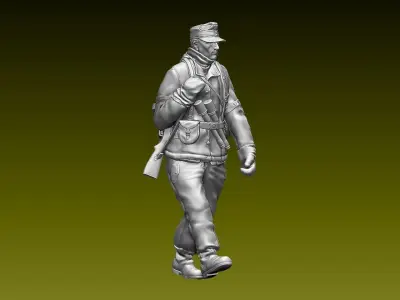 German soldier 3D print model