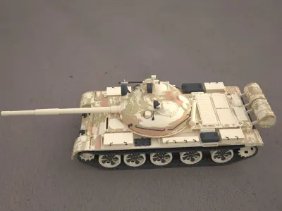  t62 military tank 3D model