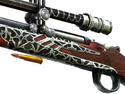 High-precision Sniper Rifle 02 Low-poly 3D model