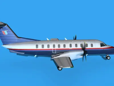Embraer EMB120 United Airlines Express 2 3D model