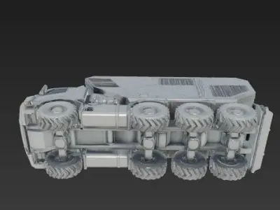 3D Printable Concept Military Transport Truck Model 3D print model
