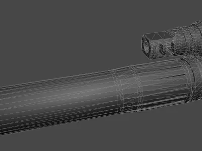 DanielDefense Wave suppressor Low-poly 3D model