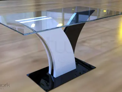 Glass Table Free 3D model shop