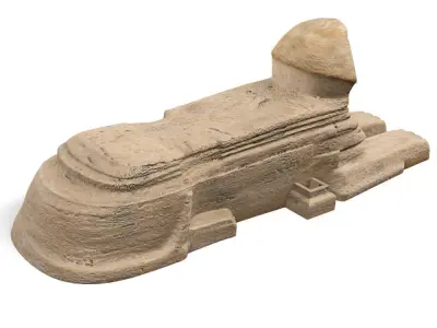 Sphinx from tomb of person 3D model