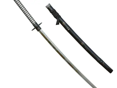Katana 01 Low-poly 3D model