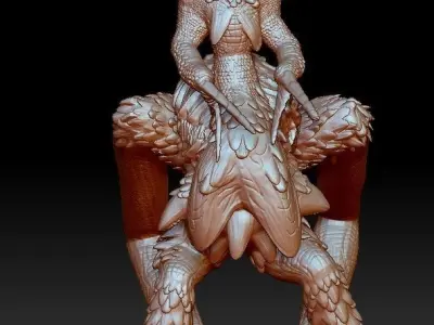 Rare Avian Centaur Jouster Free 3D model