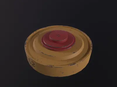 TM-62 Land Mine 3D Model Low-poly 3D model