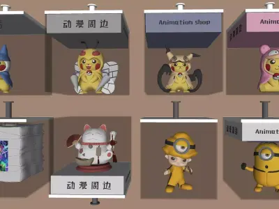 Anime figures  Anime collectibles 3D model
