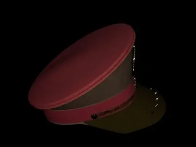 hat military old Low-poly 3D model
