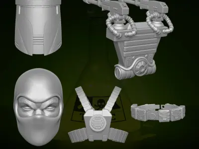 Laser Viper GI Joe Fan Art 3D printable File For Action Figures 3D print model