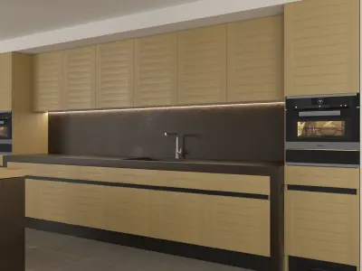 Kitchen 01 3D model buy