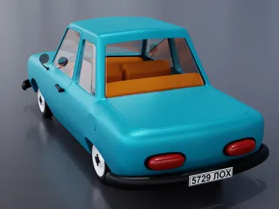 cartoon car Free 3D model