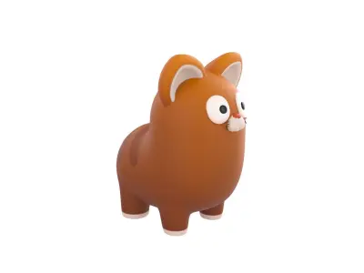Cat Character 002 3D model