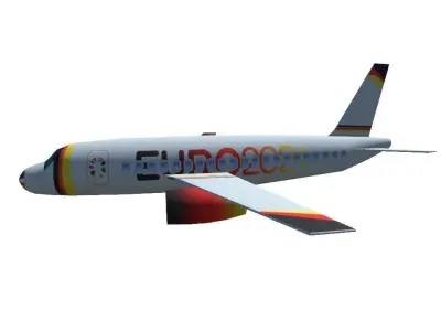 Passenger Plane 3D Low Poly Low-poly 3D model
