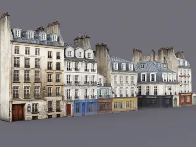 Paris a lancienne Low-poly 3D model