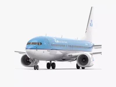 Boeing 737-800 MAX KLM Airlines 3D model