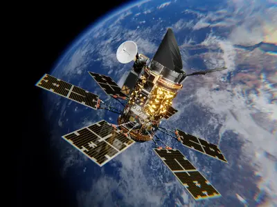 Satellite space blender 3D model