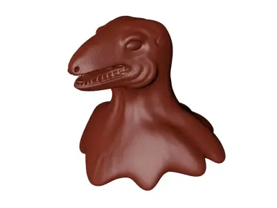 Drack chocolate dinosaur head 3D model